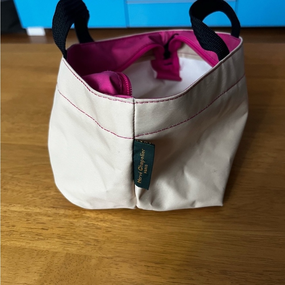 Hervé Chapelier pink and cream small tote